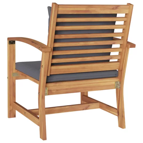  Kerti székek 2 pcs Barna 60 x 65 x 76.5 cm Tömör tíkfa