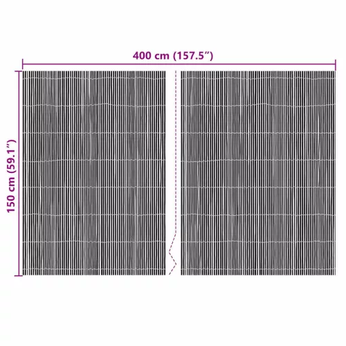  Bambusz kerítés Természetes 400 x 150 cm bambusz