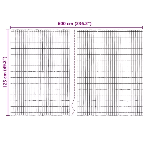  Kéregkerítés Barna 600 x 125 cm Kéreg