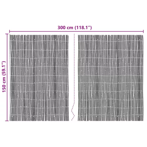  Bambusz kerítés Természetes 400 x 150 cm bambusz