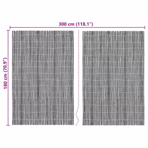  Bambusz kerítés Természetes 400 x 180 cm bambusz