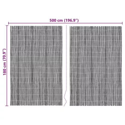  Bambusz kerítés Természetes 600 x 180 cm bambusz