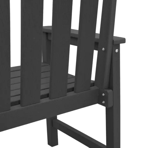  Kerti Étkezőszék 2 db Fekete HDPE