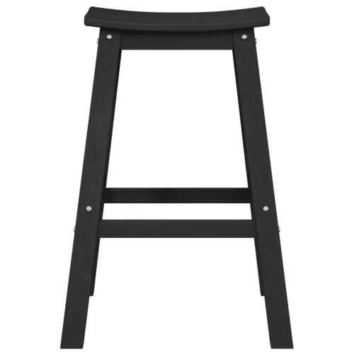  Bárszékek 2 db Fekete HDPE
