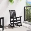  Kerti Hintaszék Fekete 70x92x108 cm HDPE