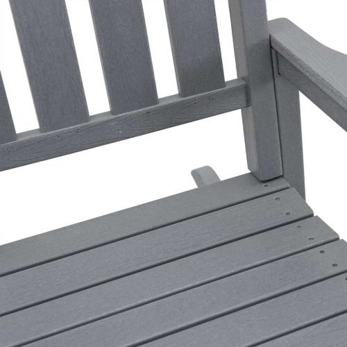  Kerti hintaszék Világosszürke 92 x 70 x 108cm HDPE