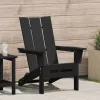  összecsukható Adirondack szék fekete 74,5x80,5x90 cm HDPE