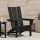  összecsukható Adirondack szék fekete 74,5x80,5x90 cm HDPE