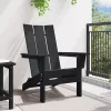  összecsukható Adirondack szék fekete 74,5x80,5x90 cm HDPE