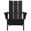  összecsukható Adirondack szék fekete 74,5x80,5x90 cm HDPE