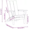  összecsukható Adirondack szék fekete 74,5x80,5x90 cm HDPE