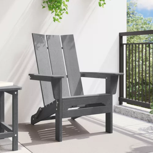  Összecsukható Adirondack szék Világosszürke 74.5x80.5x90 cm HDPE