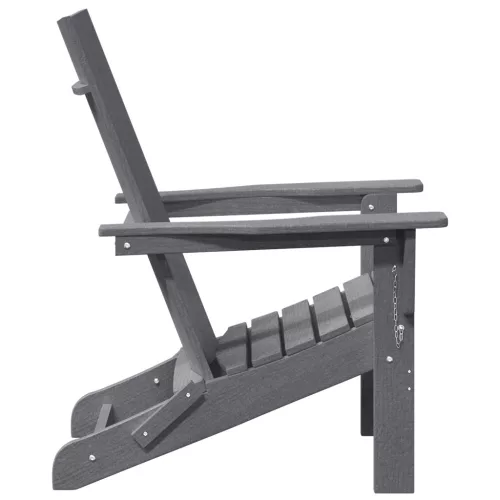  Összecsukható Adirondack szék Világosszürke 74.5x80.5x90 cm HDPE