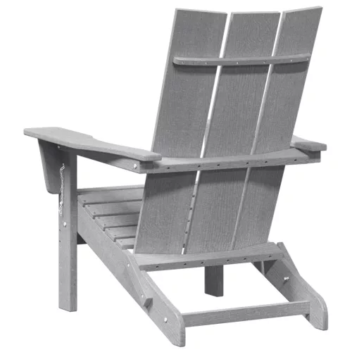  Összecsukható Adirondack szék Világosszürke 74.5x80.5x90 cm HDPE