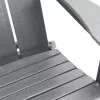  Összecsukható Adirondack szék Világosszürke 74.5x80.5x90 cm HDPE