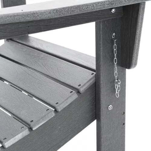  Összecsukható Adirondack szék Világosszürke 74.5x80.5x90 cm HDPE