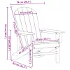  Adirondack szék Világosszürke 74x82x91 cm HDPE
