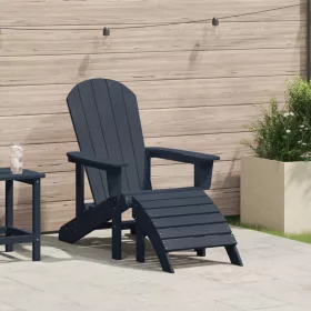  Adirondack szék lábtámasszal Tengerészkék HDPE