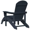  Adirondack szék lábtámasszal Tengerészkék HDPE
