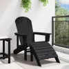  Adirondack szék lábpihentetővel fekete HDPE