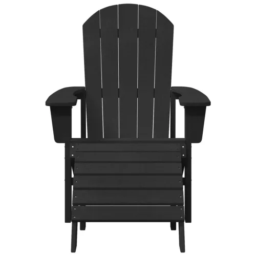  Adirondack szék lábpihentetővel fekete HDPE