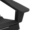  Adirondack szék lábpihentetővel fekete HDPE