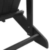  Adirondack szék lábpihentetővel fekete HDPE