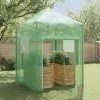  Melegház tetővel Zöld 200 x 200 x 300 cm Acél
