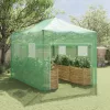  Melegház tetővel Zöld 280 x 410 x 315 cm Acél