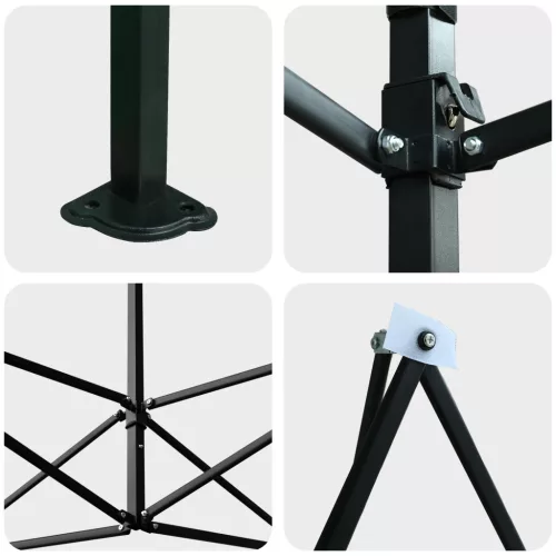  Melegház tetővel Zöld 280 x 410 x 315 cm Acél