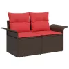  Kerti kanapé párnával 141 x 62 x 69 cm polirattan