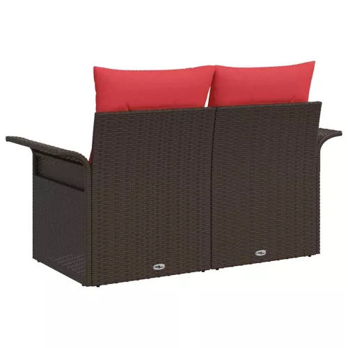  Kerti kanapé párnával tárolóval 141 x 62 x 69 cm polirattan