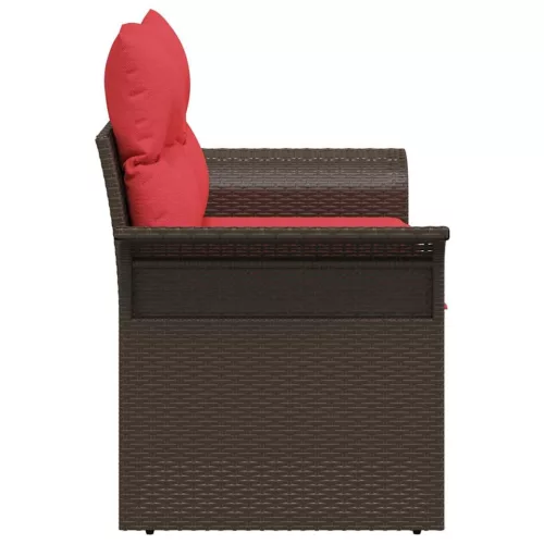  Kerti kanapé párnával tárolóval 141 x 62 x 69 cm polirattan