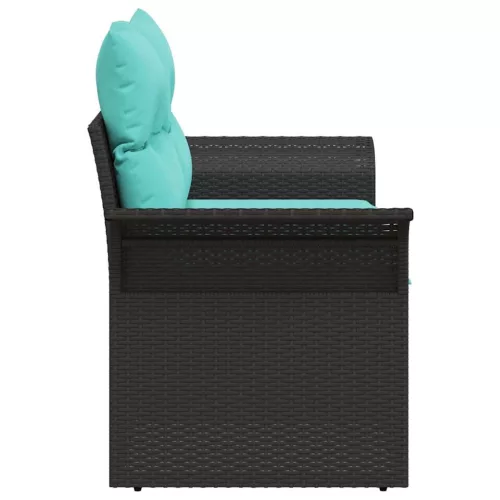  Kerti kanapé párnával tárolóval 141 x 62 x 69 cm polirattan