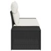  2-személyes kert kanapé párnákkal Fekete Poli Rattan