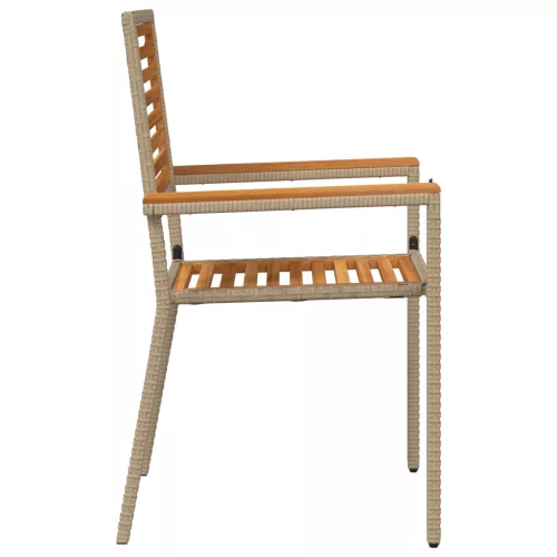  Összecsukható Kerti Székek - 2 db Bézs Poli Rattanban.