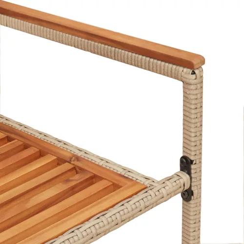  Összecsukható Kerti Székek - 2 db Bézs Poli Rattanban.