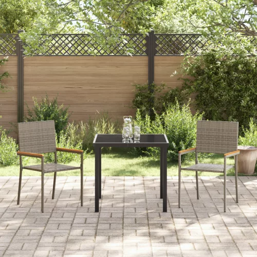  Összecsukható Kerti Székek, 2 db szürke polirattan.