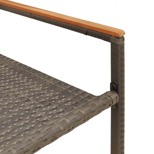  Összecsukható Kerti Székek, 2 db szürke polirattan.