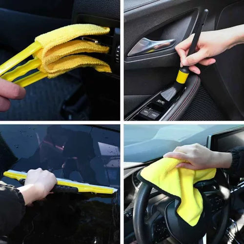  Autó Tisztító Ecset Szett 19 db 19 pcs Több Szín na