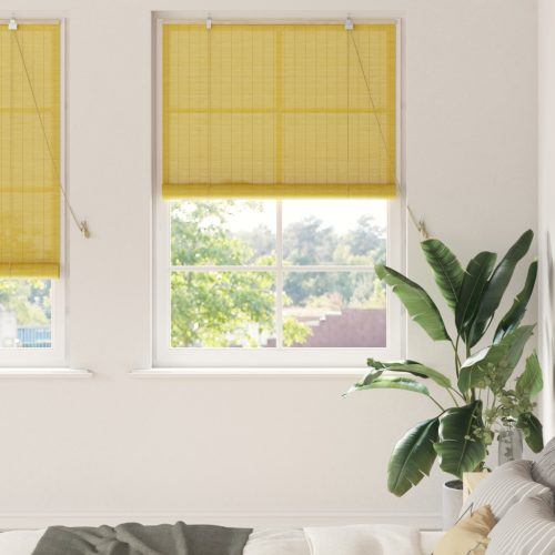  Ablak Függönyök & Árnyékolók Sárga 120 x 220 cm bambusz