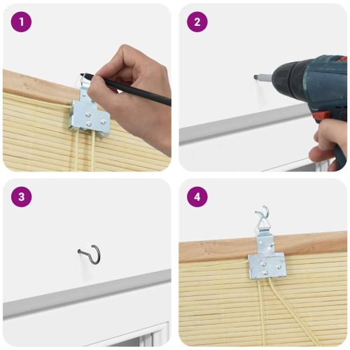  Ablak Függönyök & Árnyékolók Természetes 90 x 160 cm bambusz