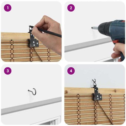  Ablakredők és árnyékok Világos Barna 80 x 160 cm Bambusz