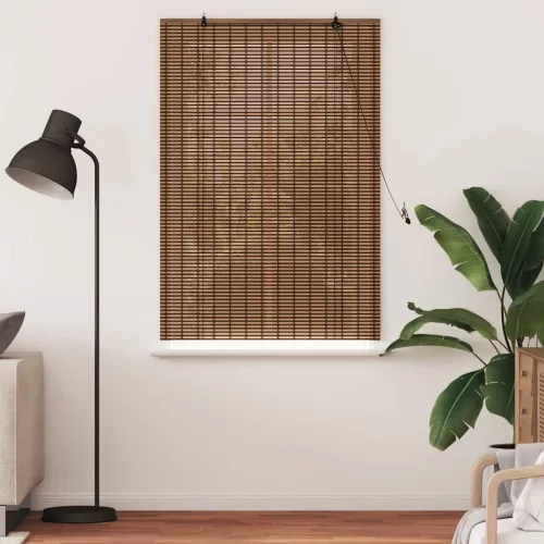  Roletta függönyökkel Barna 80 x 160 cm bambusz