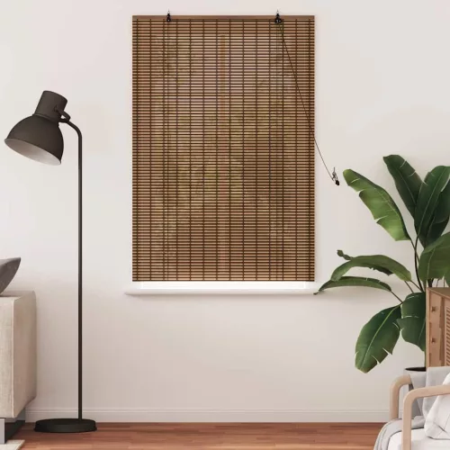  Roletta függönyökkel Barna 110 x 160 cm bambusz