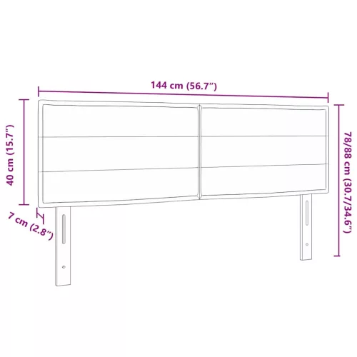  Fejtámla fejtámlával Tópszínű 144 cm Műbőr
