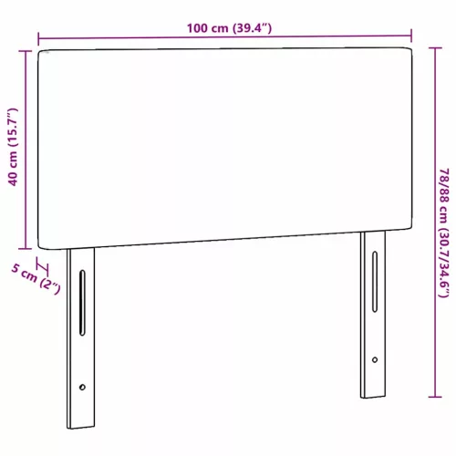  Fejtámla fejtámlával Krém 100 cm Műbőr