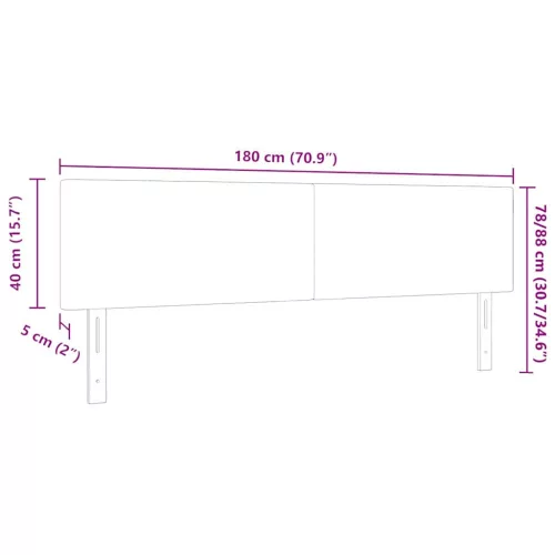  Fejtámla fejtámlával Krém 180 cm Műbőr