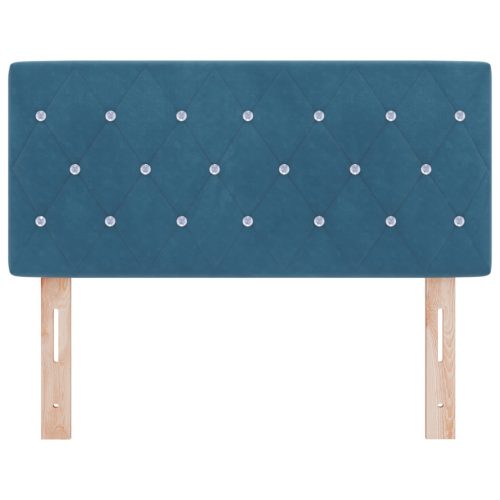  Fejtámla Kristály Gombos Kárpitozott Sötétkék 90 cm Bársony