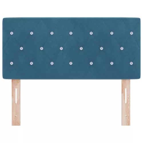  Fejtámla Kristálygombos Tűzött Sötétkék 100 cm Bársonyos